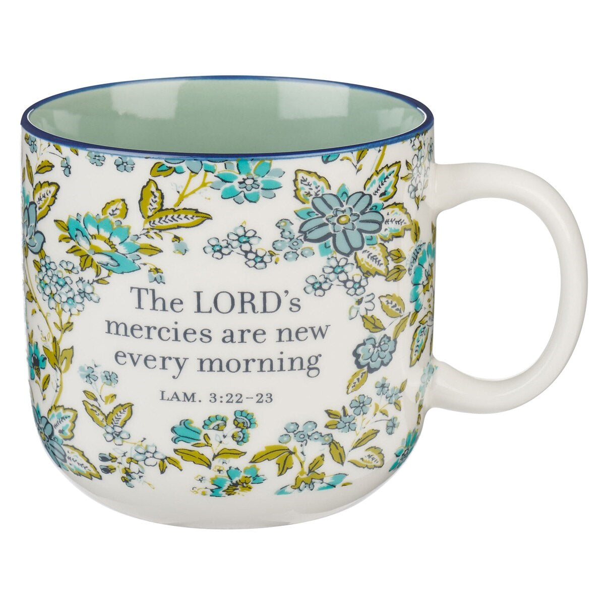 Ceramic Mug-New Mercies Lam. 3:22-23-Teal