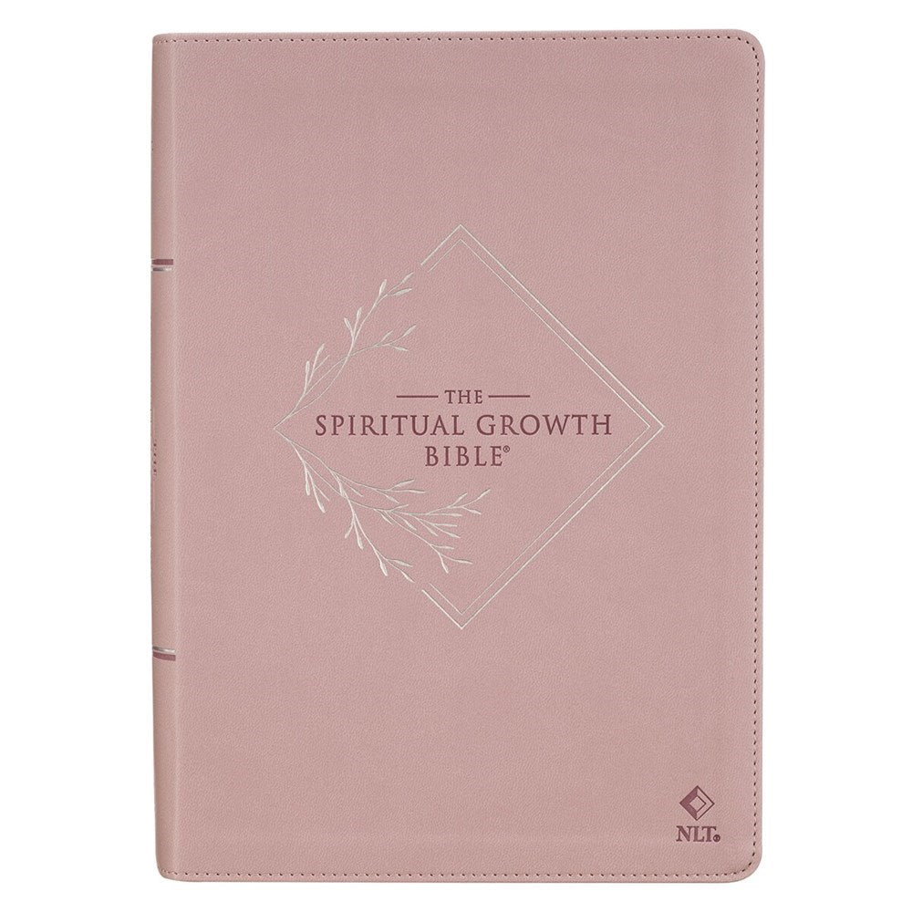 NLT Spiritual Growth Bible-Dusty Mauve Faux Leather