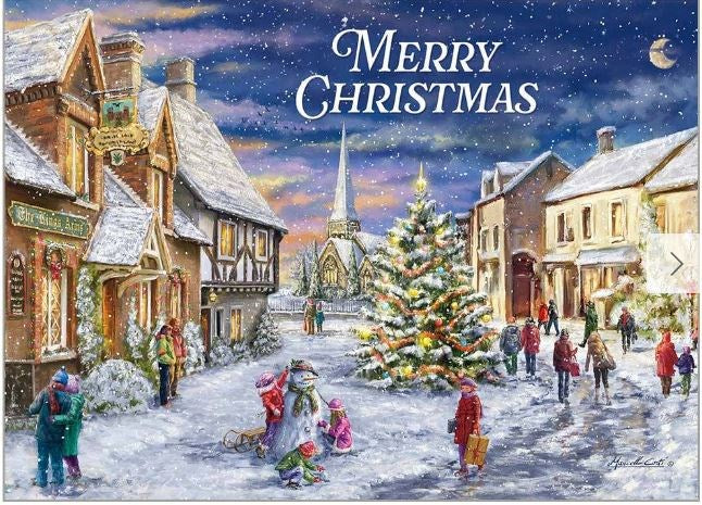 Boxed Card-Christmas-Christmas Town (Box Of 20)