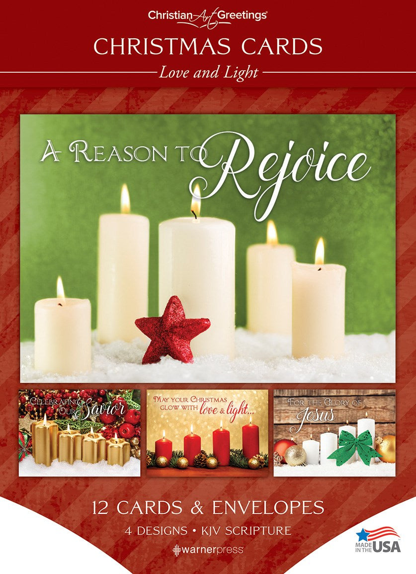 Boxed Card-Christmas: Love And Light Assorted (KJV) (Box Of 12)