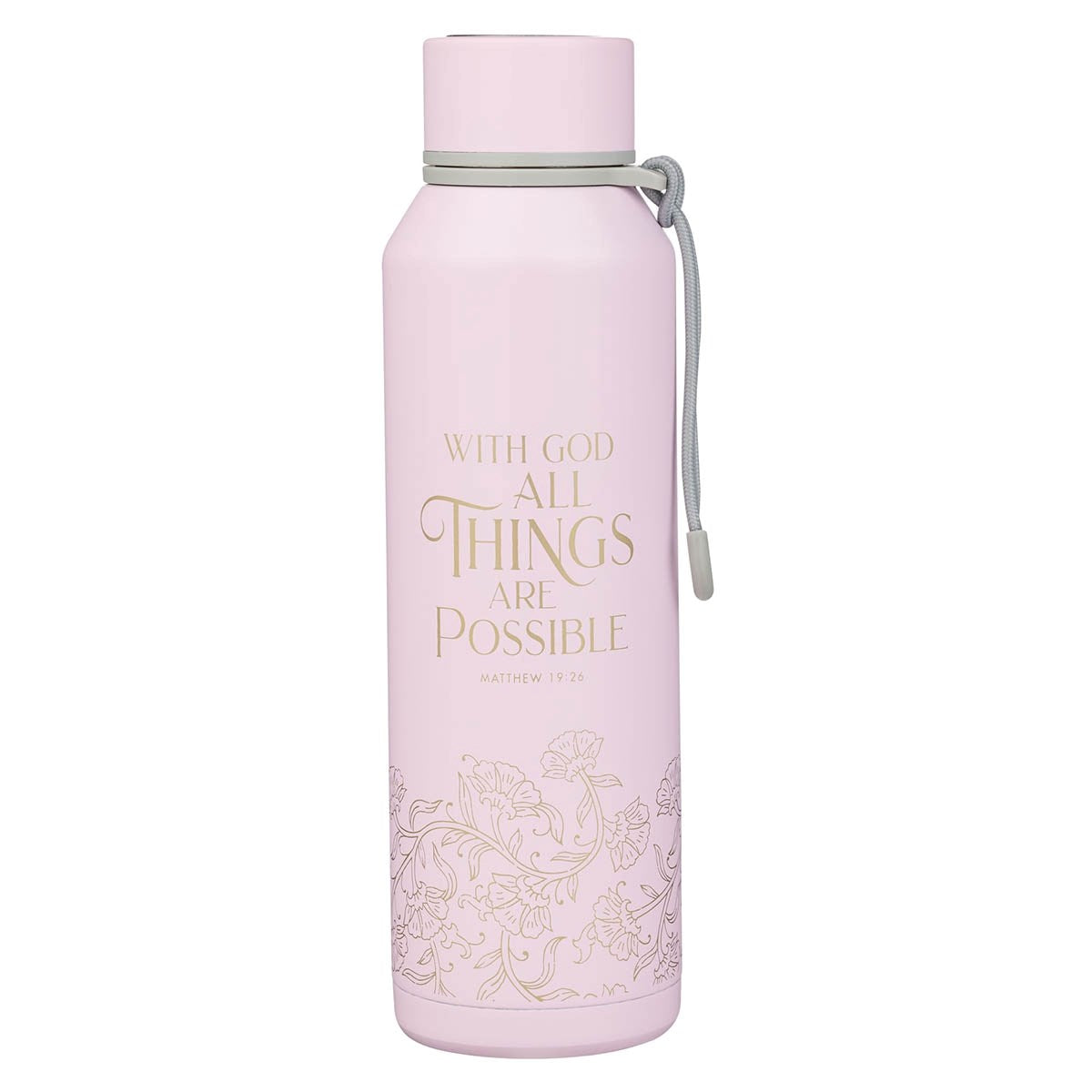 Water Bottle-Stainless Steel-With God All Things (24 oz)