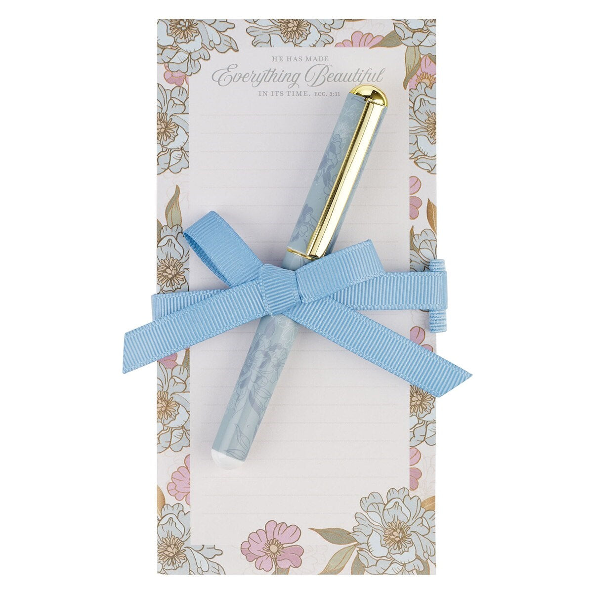 Magnetic Notepad W/ Pen-Everything Beautiful/Bloom