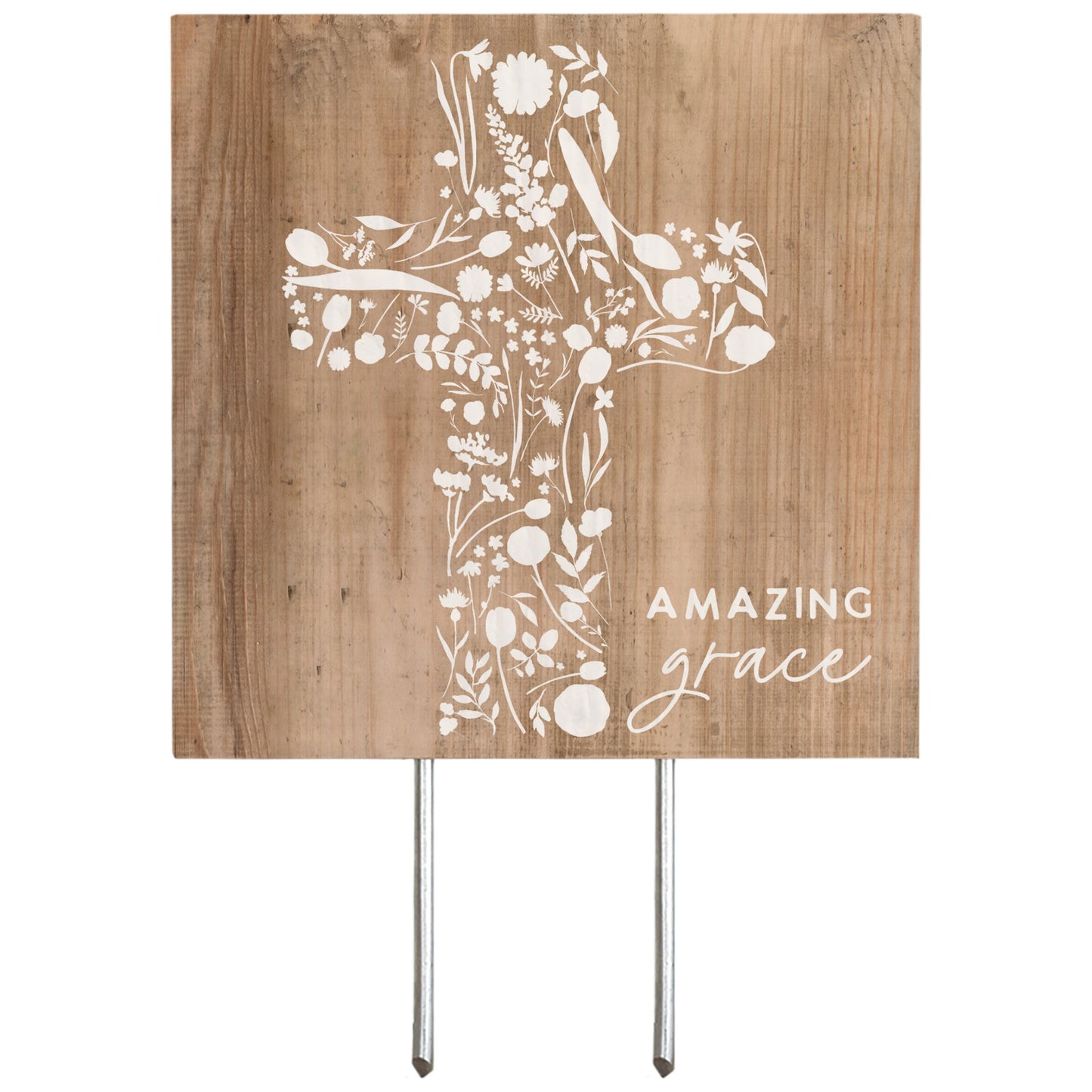 Plant Thought-Amazing Grace/Cross (4" x 5.75")