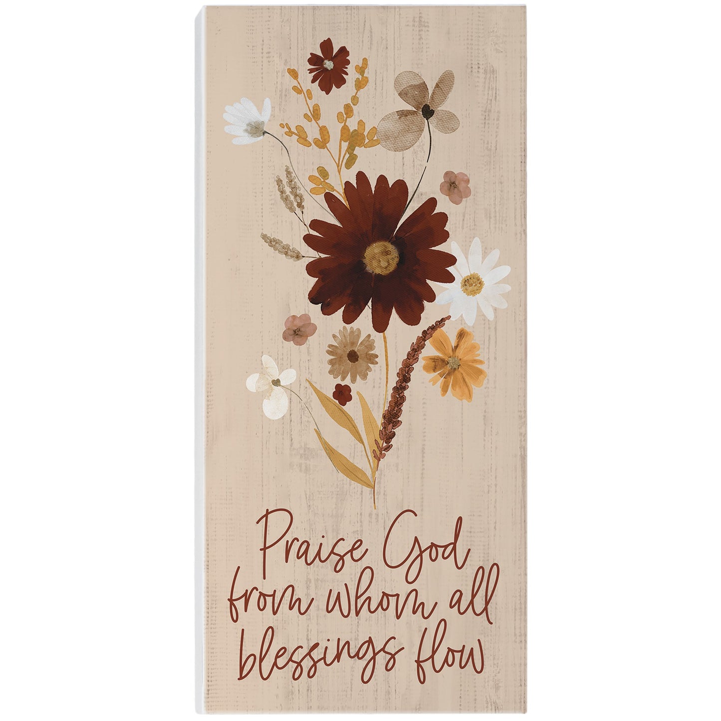 Inspire Board-Praise God/Fall Flowers (12" x 5.5")