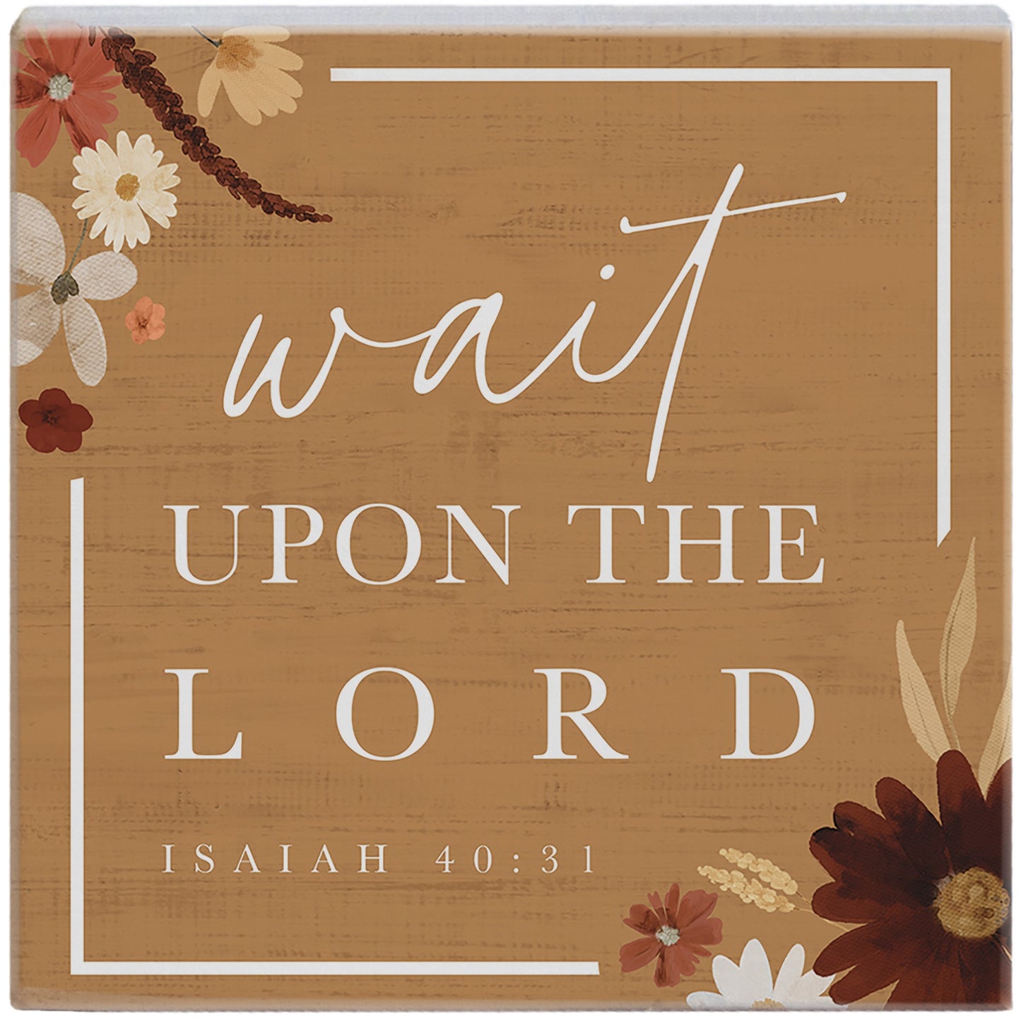 Small Talk Square-Wait Upon The Lord (5.25" x 5.25")