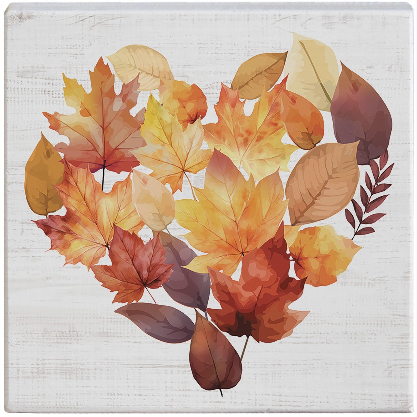 Small Talk Square-Leaf Heart Collage (5.25" x 5.25")