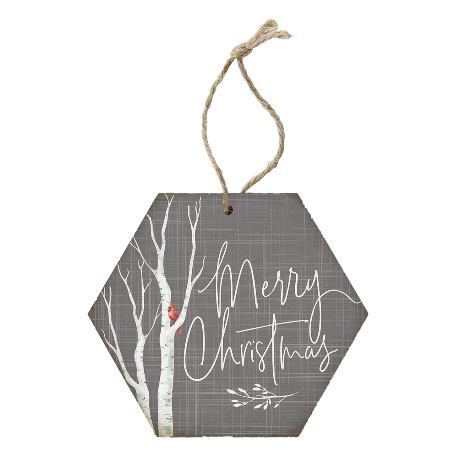 Honeycomb Ornament-Merry Christmas Cardinal (4.5" x 6.875")