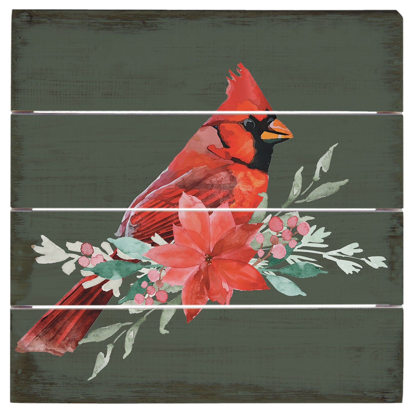 Petite Pallet-Cardinal Pointsettia (6" x 6")