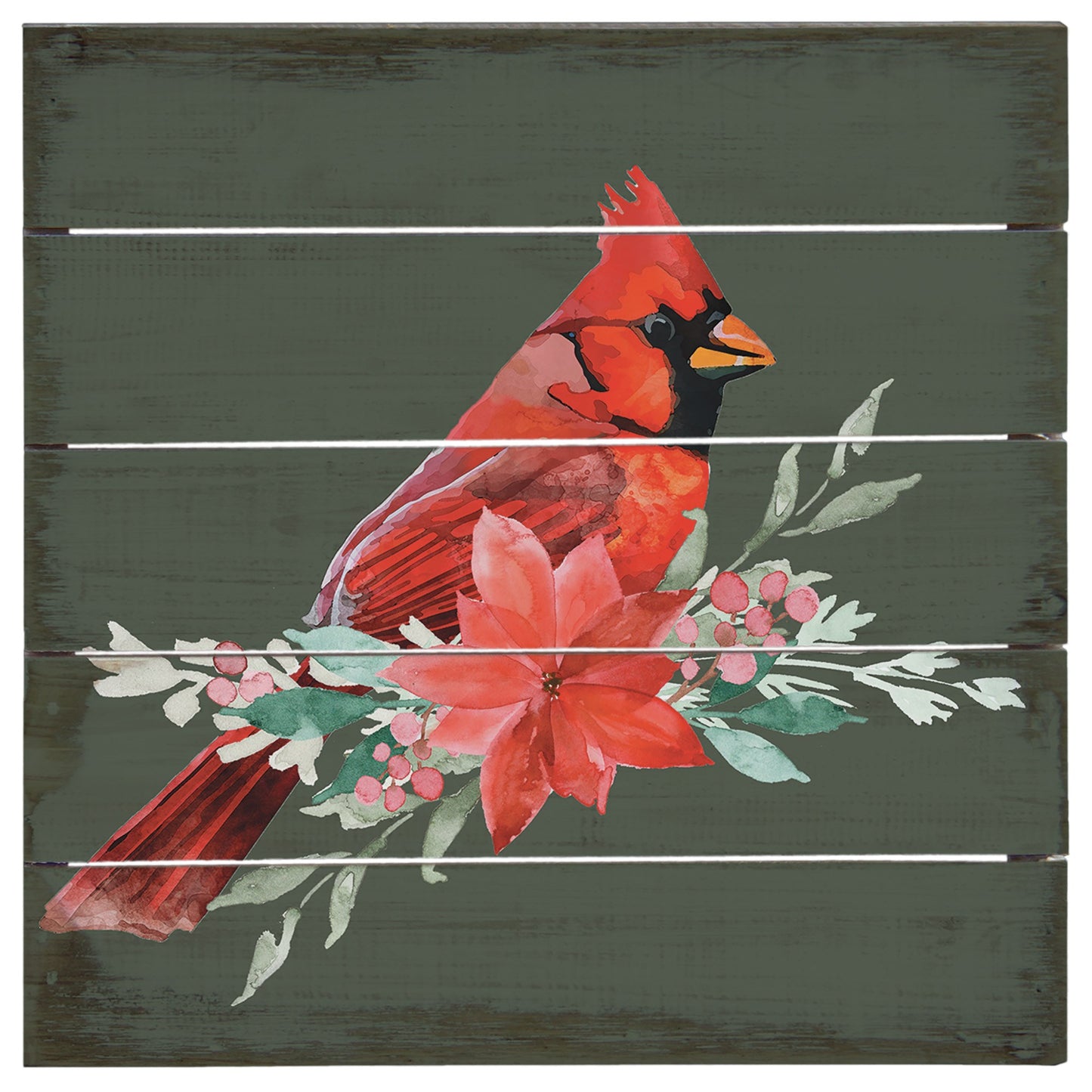 Petite Pallet-Cardinal Pointsettia (8" x 8")