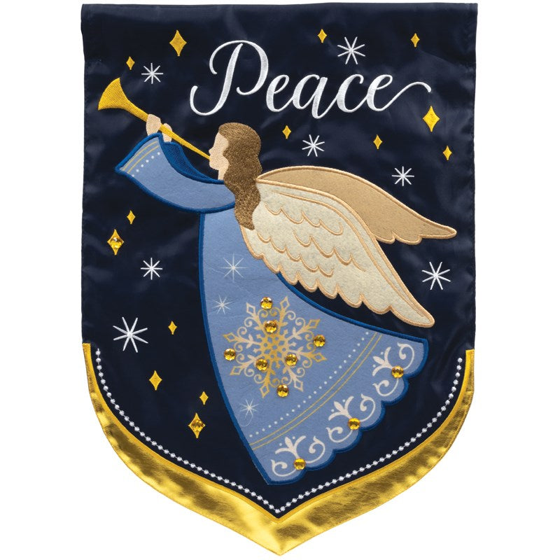 Flag-Garden-Applique-Angel Peace (12.5" x 18")
