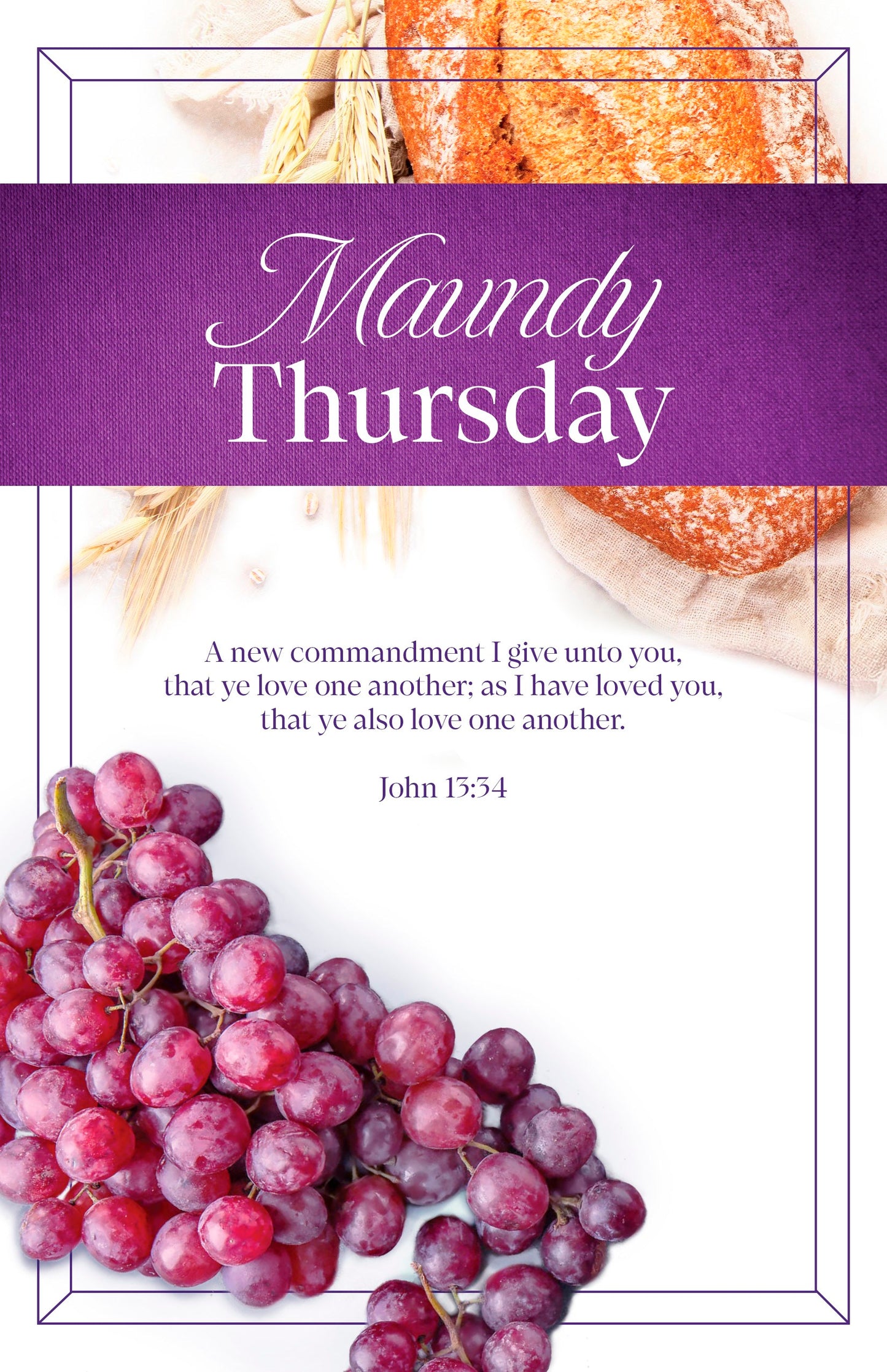 Bulletin-Maundy Thursday: A New Commandment I Give Unto You (Pack Of 100)