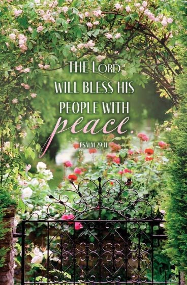 Bulletin-The Lord Will Bless His People With Peace (Pack Of 100)