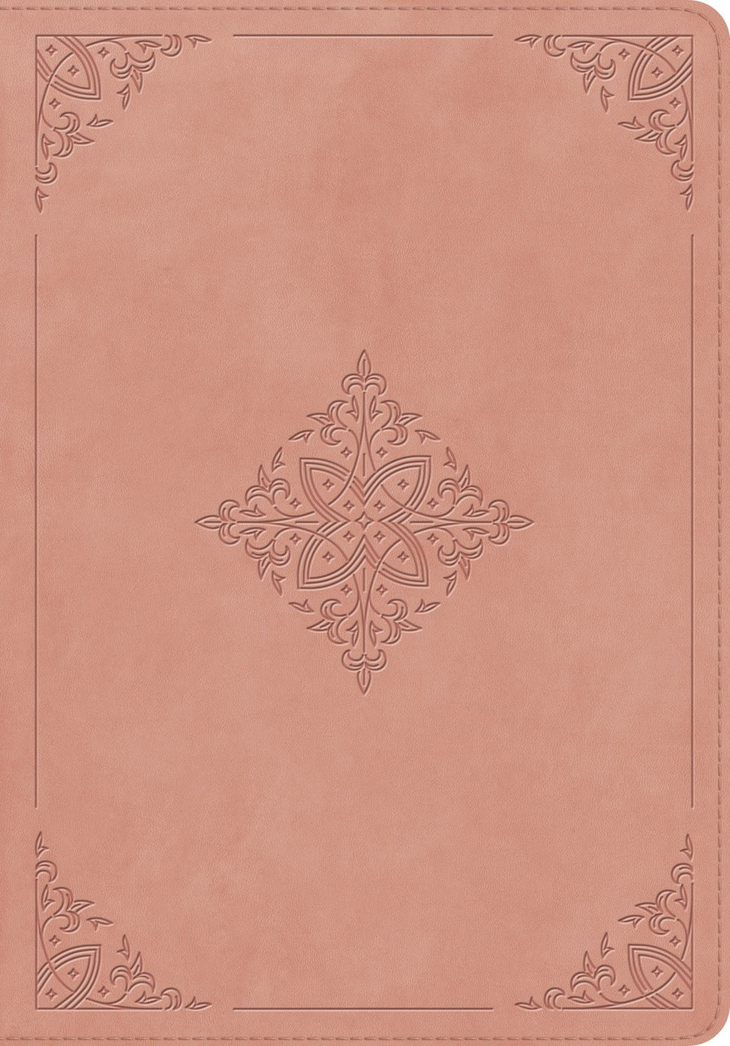 ESV Giant Print Bible (RL)-Blush Rose Fleur-de-lis Design Trutone
