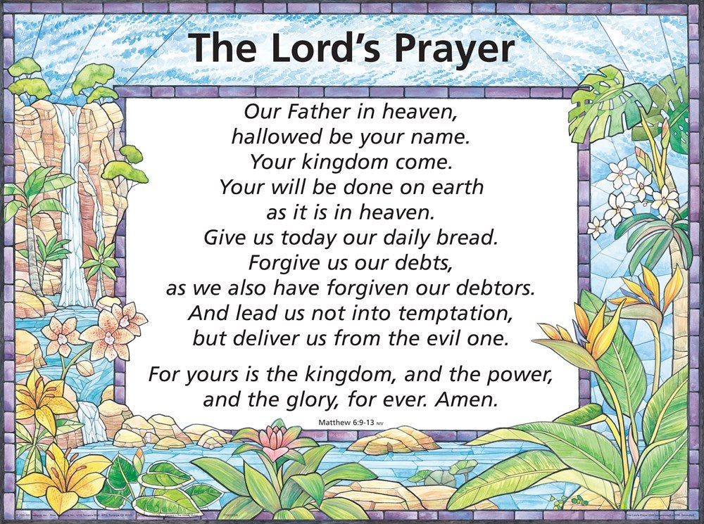 Chart-Lords Prayer (Debts) Wall (Laminated Sheet) (19" x 26")