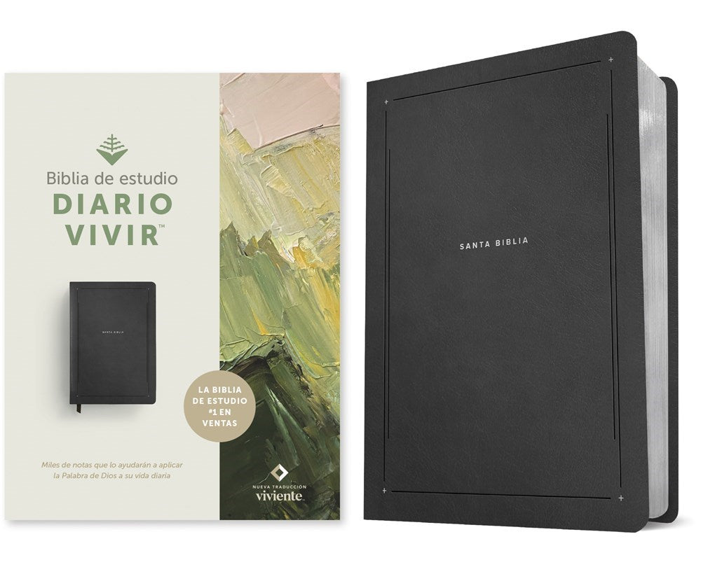 NTV Biblia de Estudio del Diario Vivir (Life Application Study Bible)-Black LeatherLike