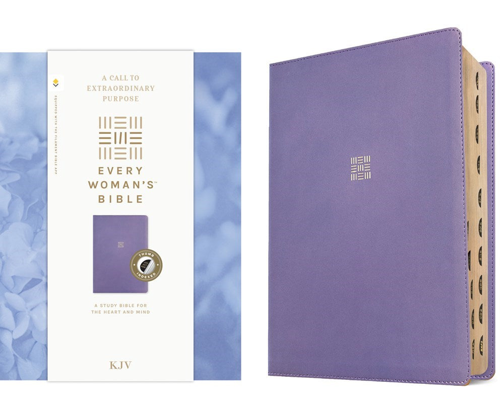 KJV Every Woman's Bible Filament Enabled-Periwinkle Purple LeatherLike Indexed