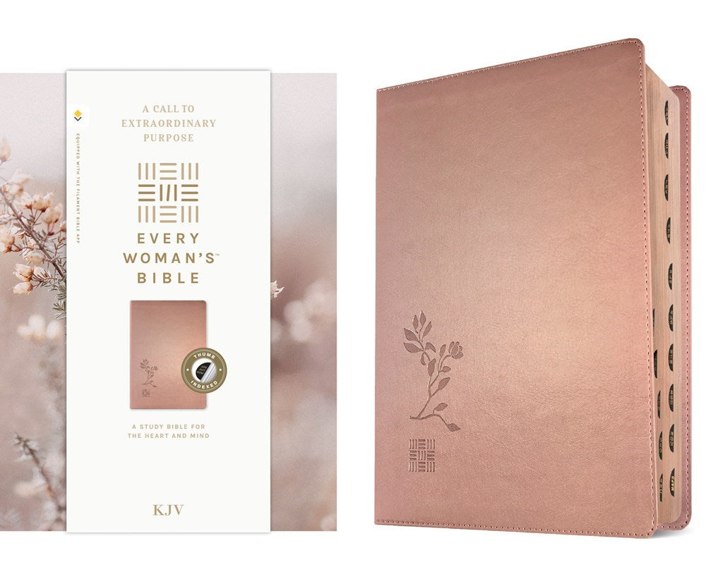 KJV Every Woman's Bible Filament Enabled-Rose Gold LeatherLike Indexed