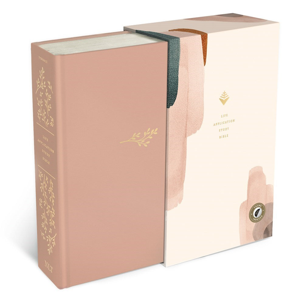 NLT Life Application Study Bible (Third Edition) (RL)-Soft Pink Hardcover Indexed