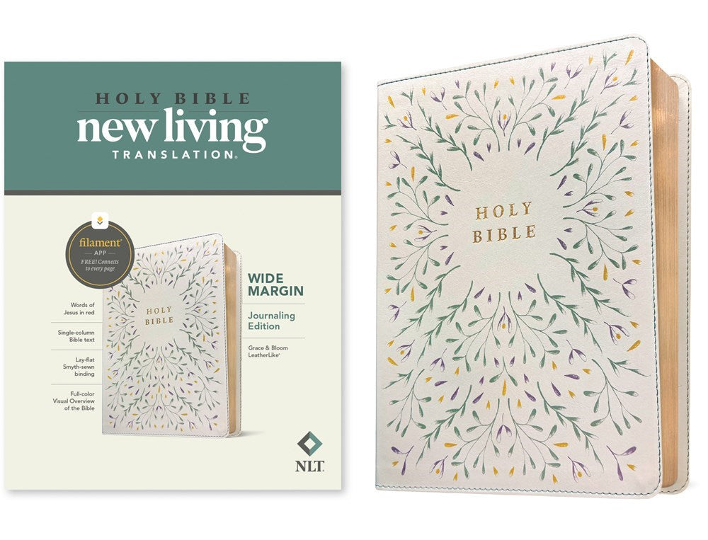 NLT Wide Margin Bible Filament Enabled (RL)-Grace & Bloom LeatherLike