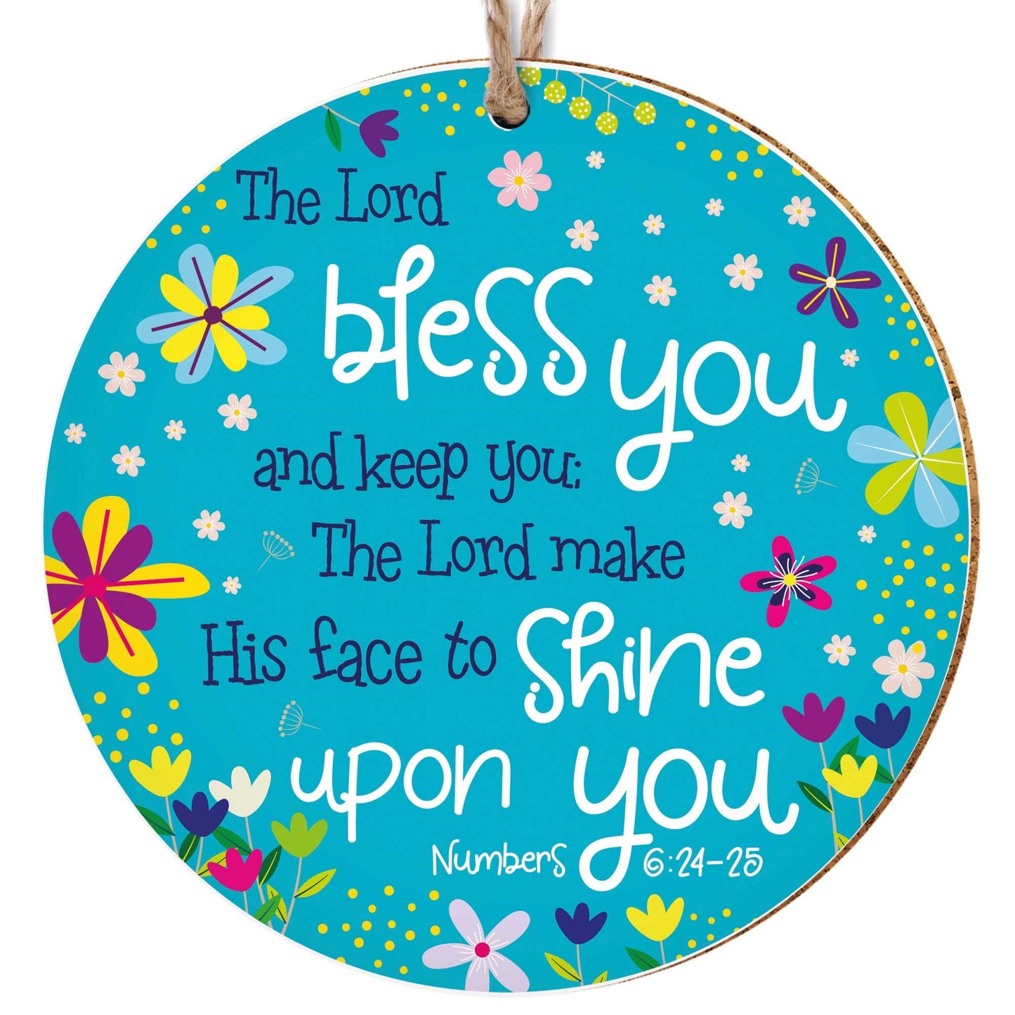 Ornament-Bless You Teal Ceramic (4"")