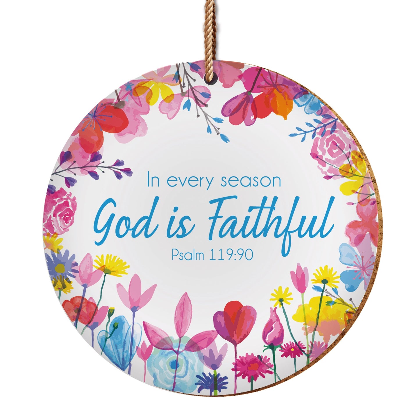 Ornament-God is faithful Ceramic (4"")
