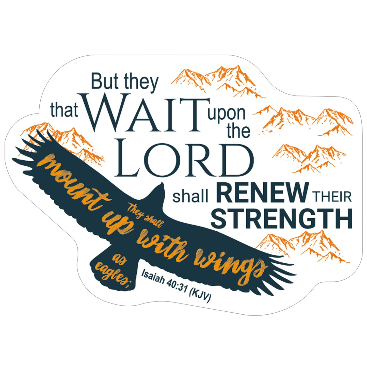 Sticker-Wings like eagles vinyl (3x3"") pack of 6 for individual sale