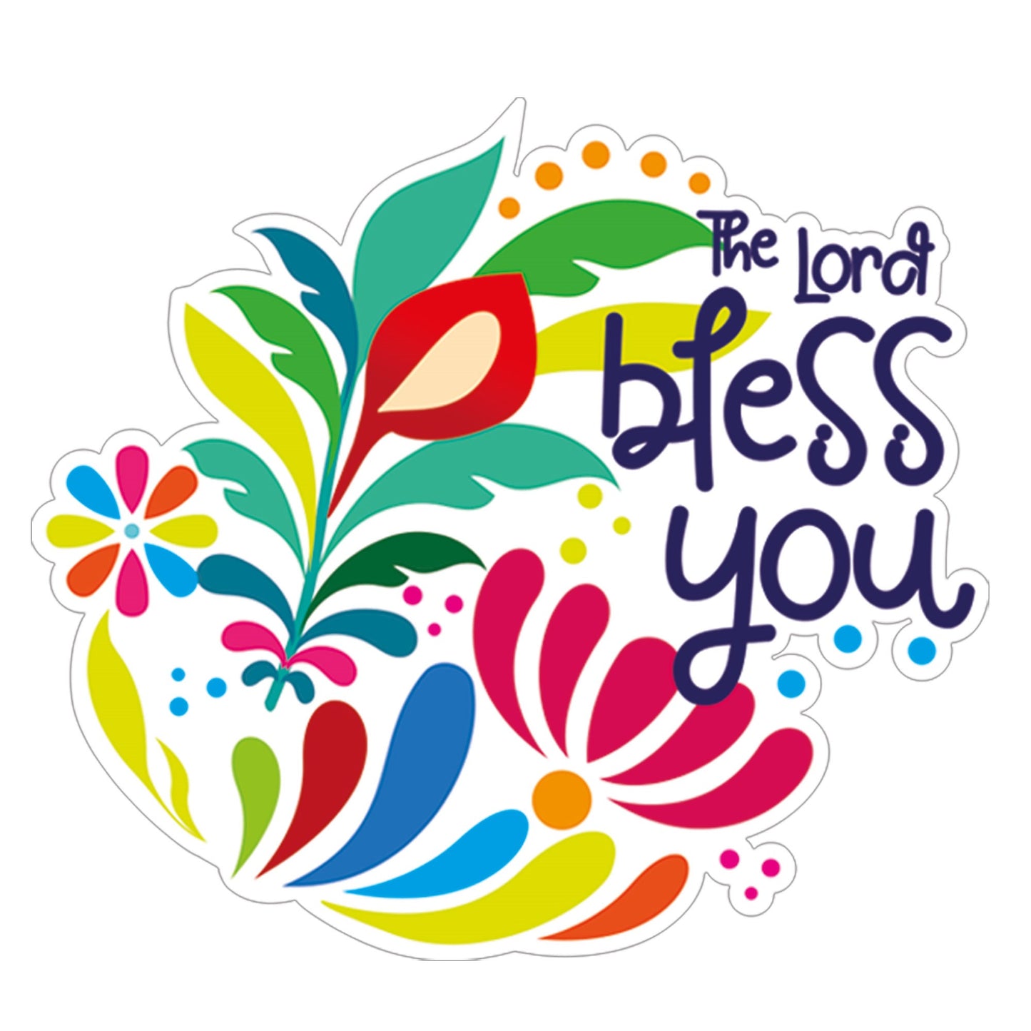 Sticker-The Lord Bless you vinyl (3x3"") pack of 6 for individual sale