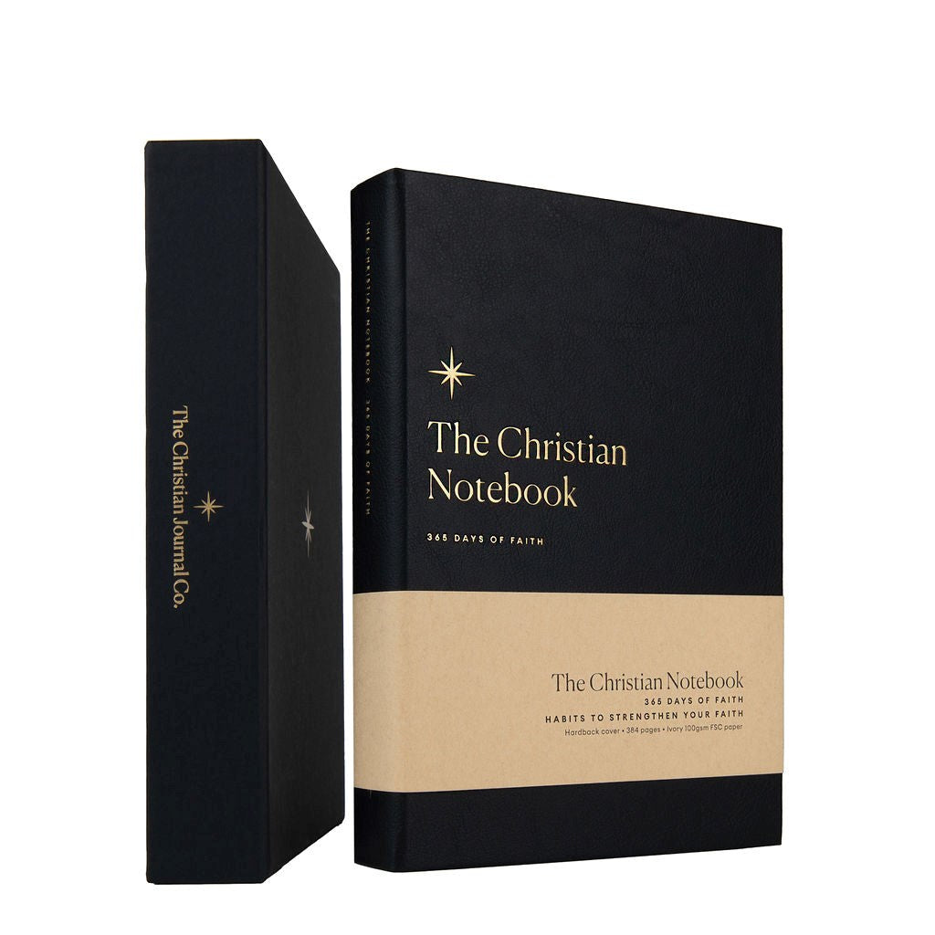 The Christian Notebook: 365 Days Of Faith (with gift box)-Black Imitation Leather Over Board