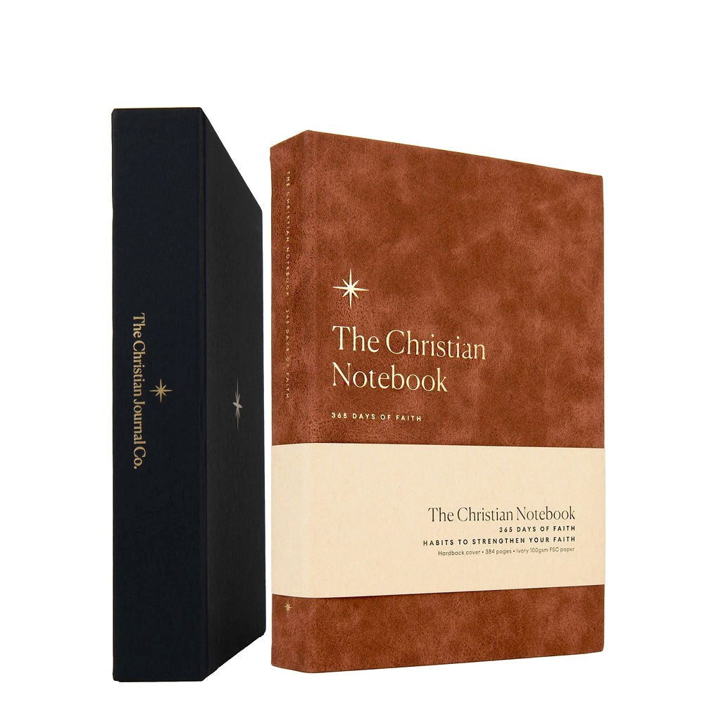 The Christian Notebook: 365 Days Of Faith (with gift box)-Brown Imitation Leather Over Board