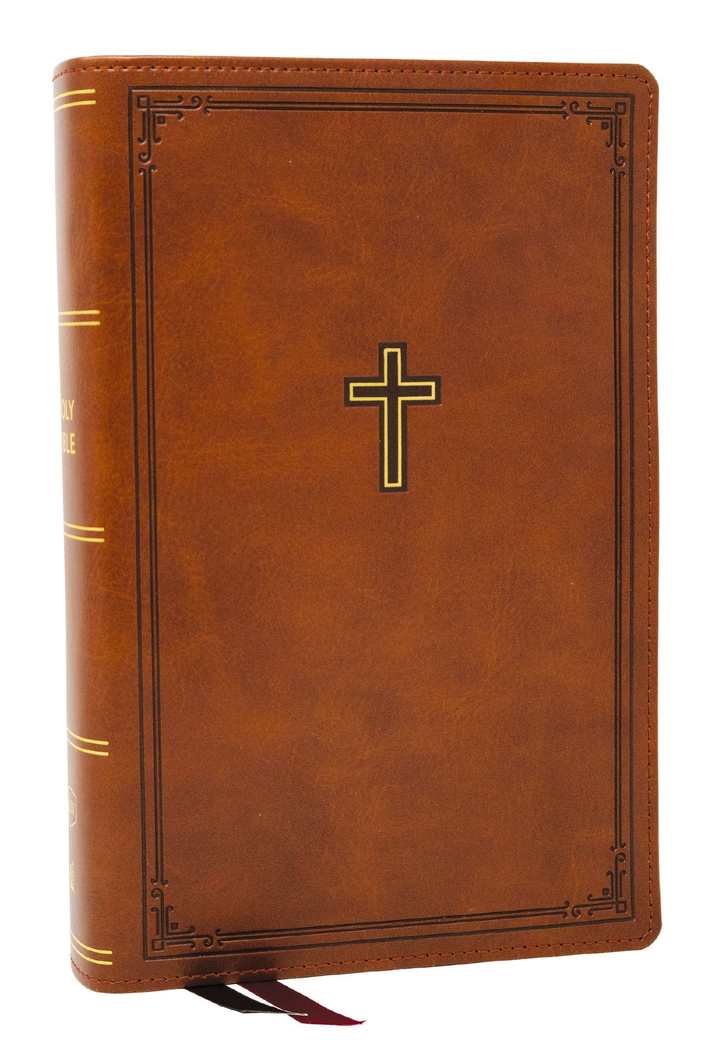 KJV Personal Size Large Print End-of-Verse Reference Bible (Comfort Print) (RL)-Brown Leathersoft Indexed