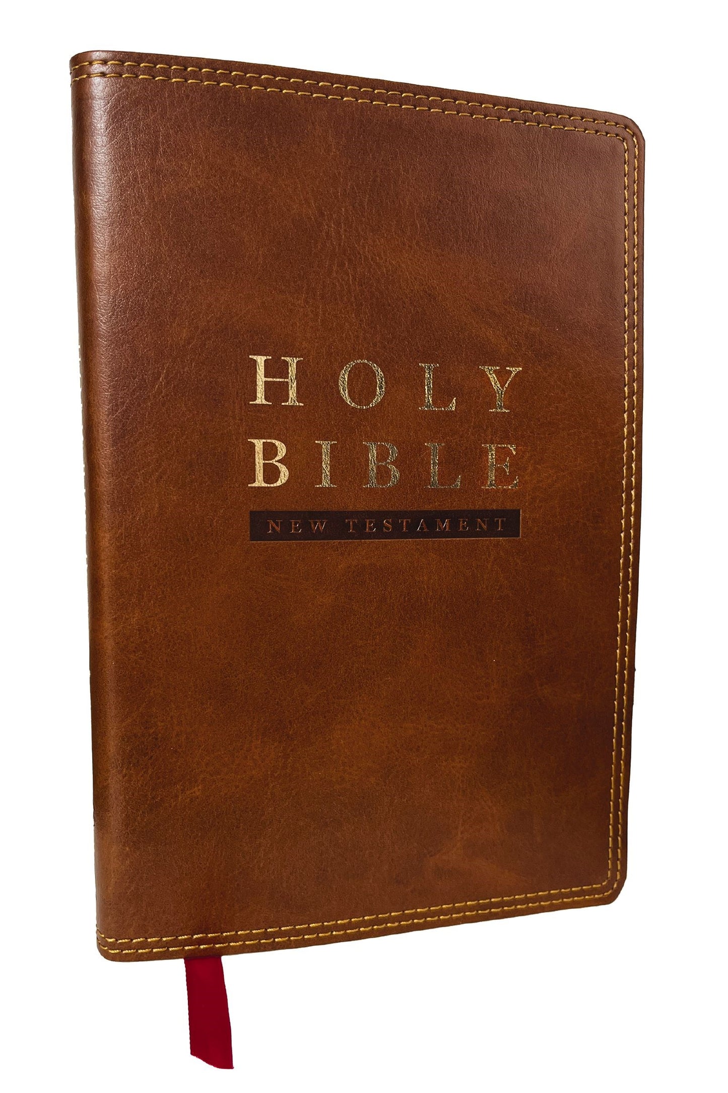 NKJV Super Giant Print New Testament (Comfort Print) (RL)-Brown Leathersoft