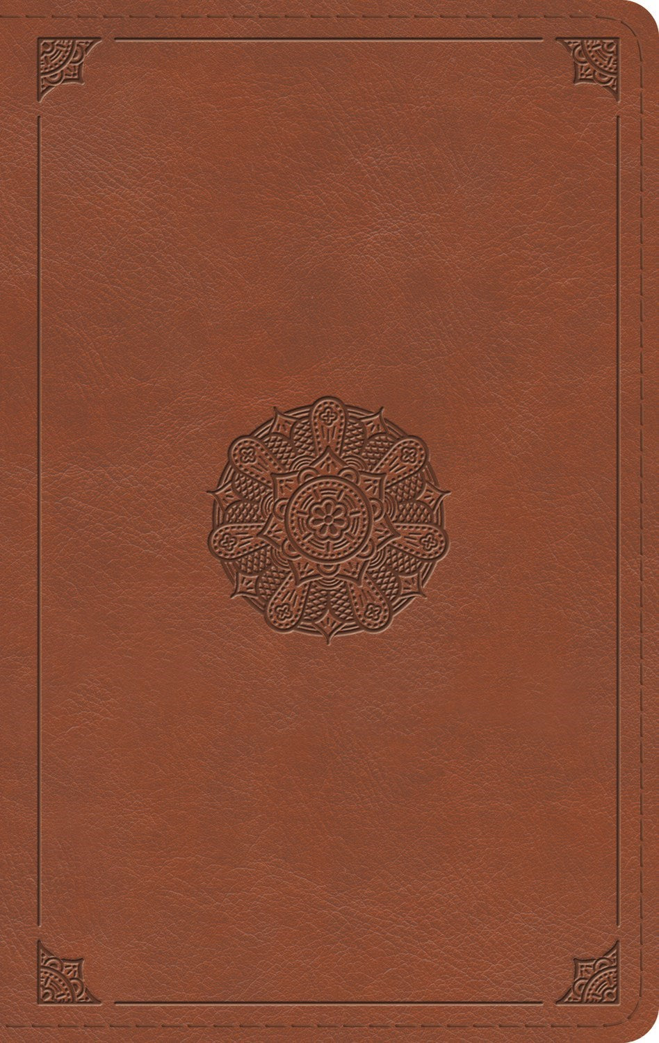 ESV Large Print Thinline Bible*-English Saddle Emblem Design TruTone