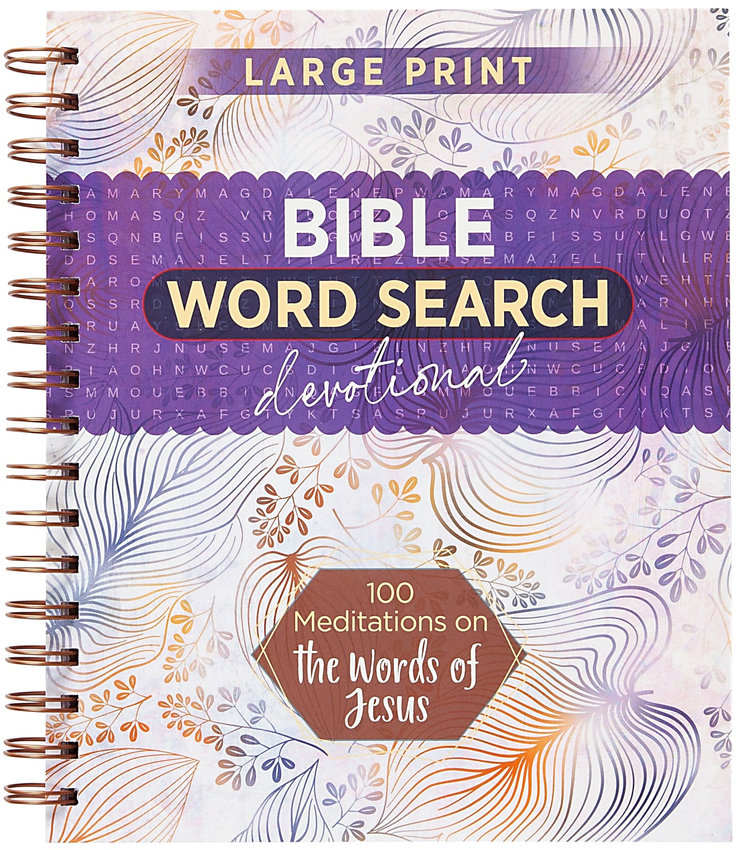 100 Meditations On The Words Of Jesus (Bible Word Search Devotional)-Large Print