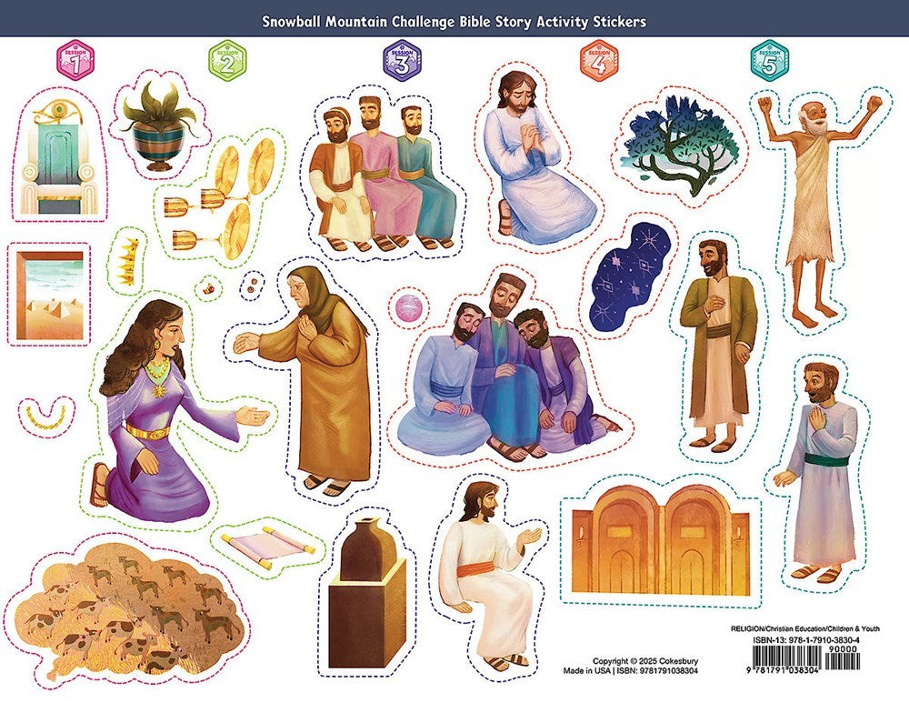 VBS-Snowball Mountain Challenge: Bible Story Activity Stickers (Pack Of 6) (2026)