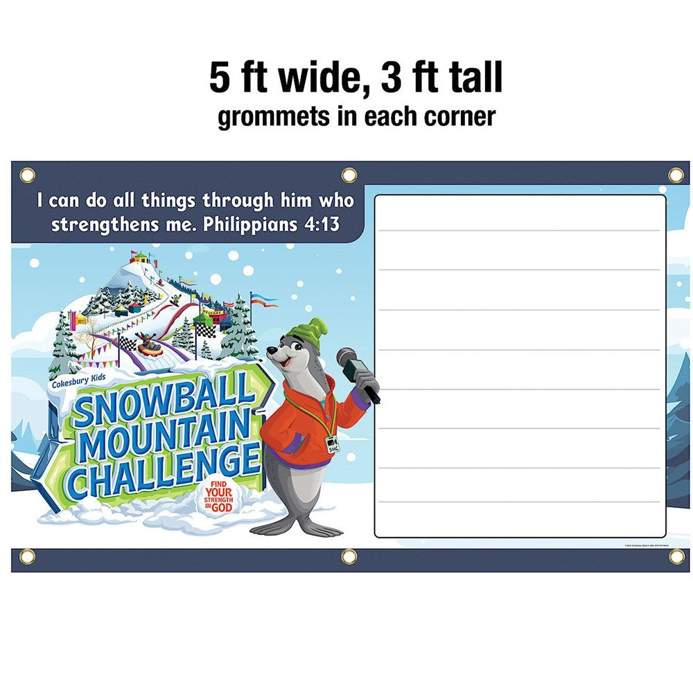 VBS-Snowball Mountain Challenge: Outdoor Banner (5' x 3') (2026)