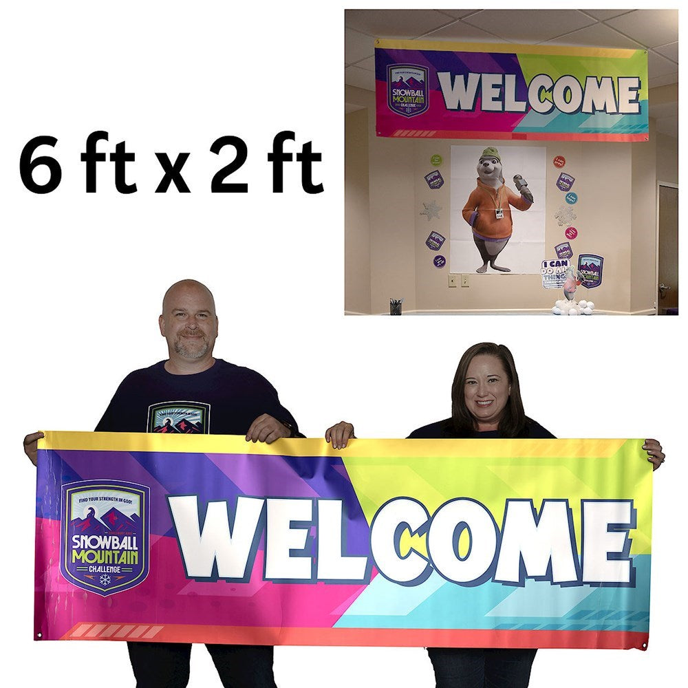 VBS-Snowball Mountain Challenge: Welcome Banner (6' x 2') (2026)