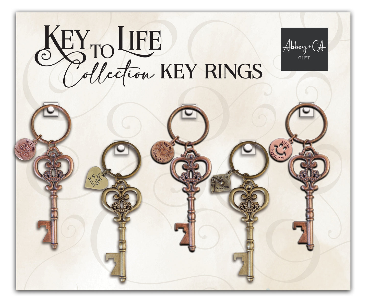 Keyring-Key To Life Key Ring Display Assortment (Pack Of 15)