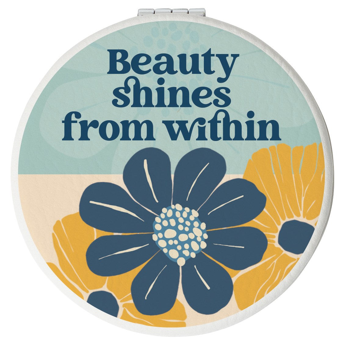 Compact Mirror-Round-Beauty Shines From Within