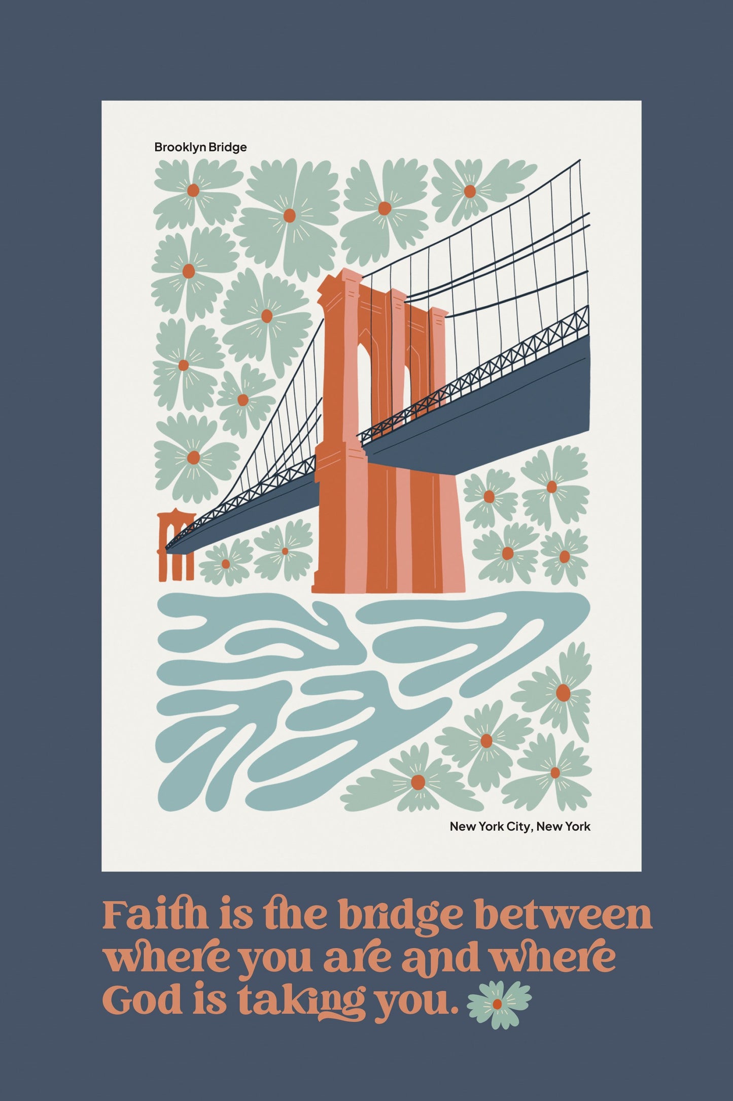 Plaque-Faith Is The Bridge (6" x 9")-MDF (Everyday Series)