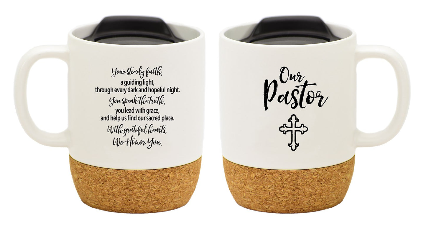 Mug-Cork-Our Pastor-White