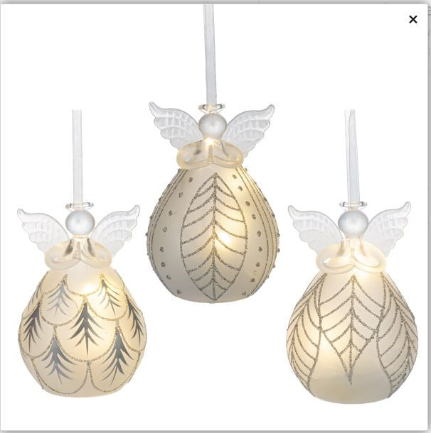 Ornament-LED Frosted Angel (4.75"H) (Pack Of 6)
