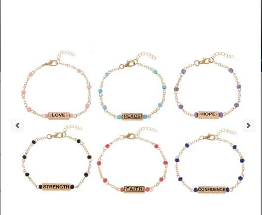 Bracelet-Daily Reminders Assortment Pack (7") (12 Pieces)