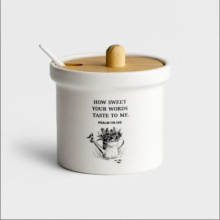 Condiment Jar w/Spoon-How Sweet Your Words Taste To Me (#J8353)