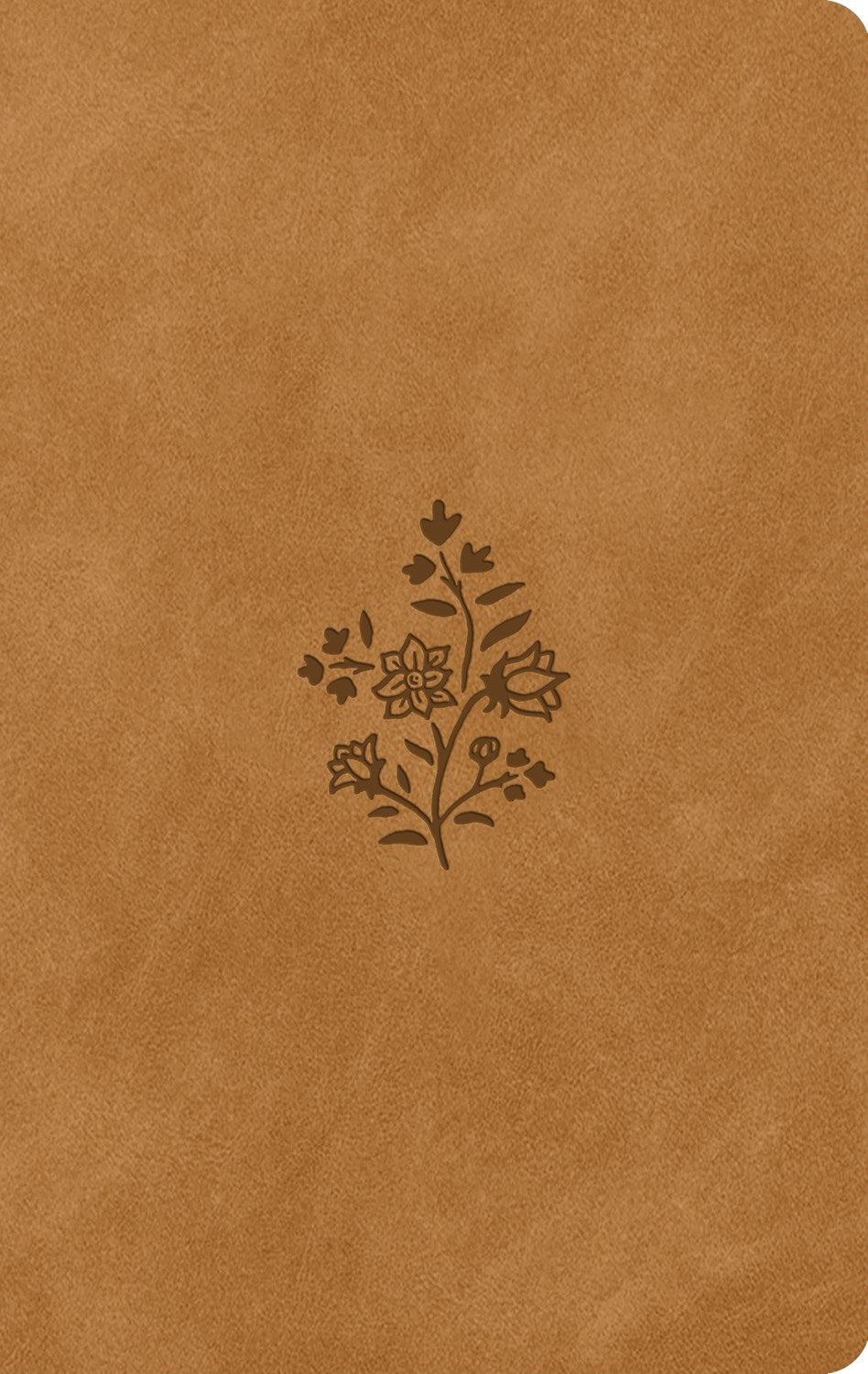 ESV Large Print Value Thinline Bible-Nubuck Caramel Wildflower Design TruTone