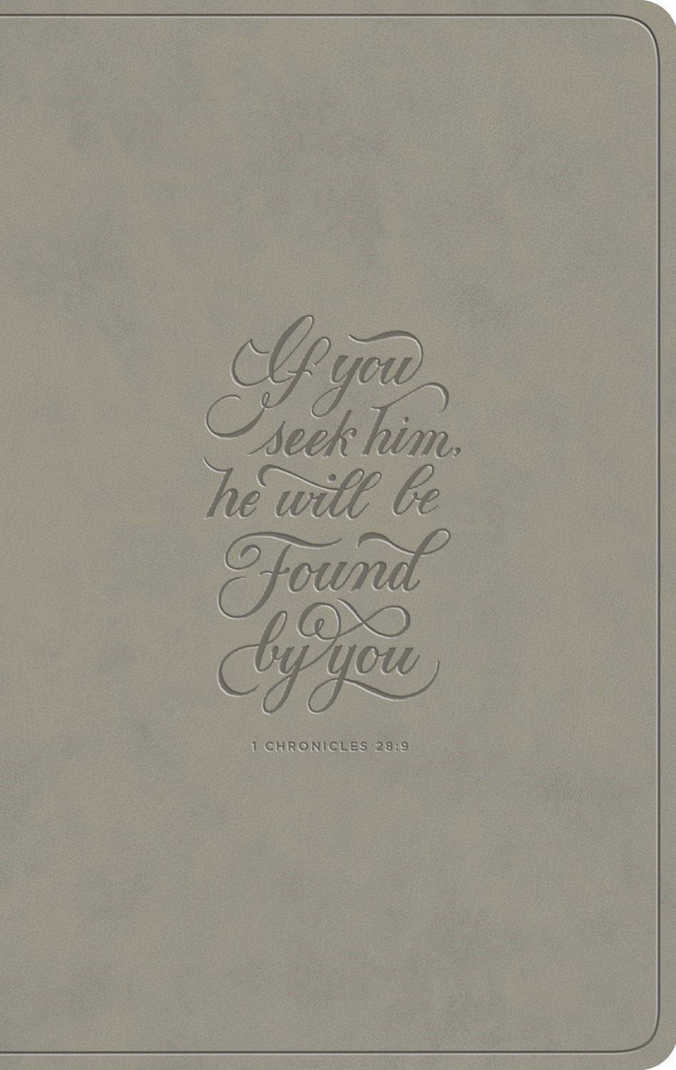 ESV Large Print Value Thinline Bible-Stone 1 Chronicles 28:9 Design TruTone