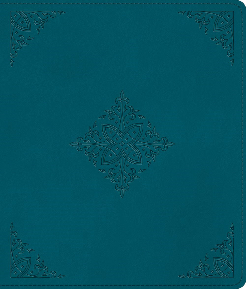 ESV Journaling Bible*-Deep Teal Fleur-de-lis Design TruTone