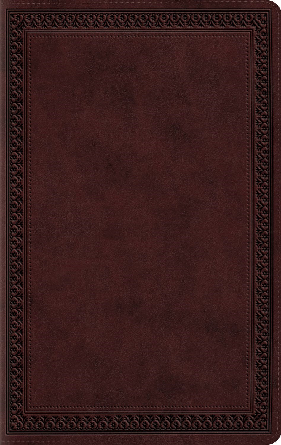 ESV Large Print Value Thinline Bible*-Mahogany Border Design TruTone