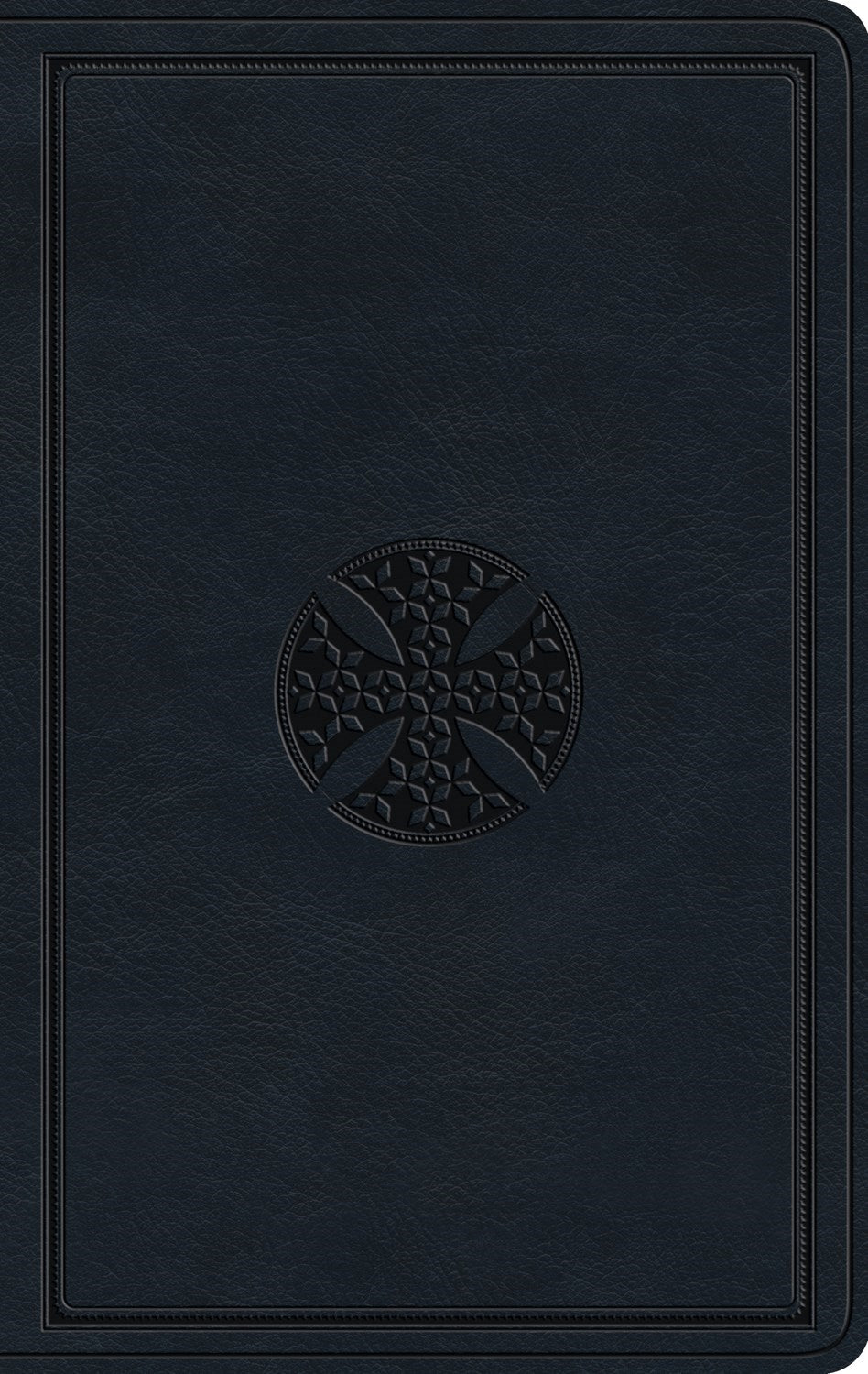 ESV Large Print Value Thinline Bible*-Navy Mosaic Cross Design TruTone