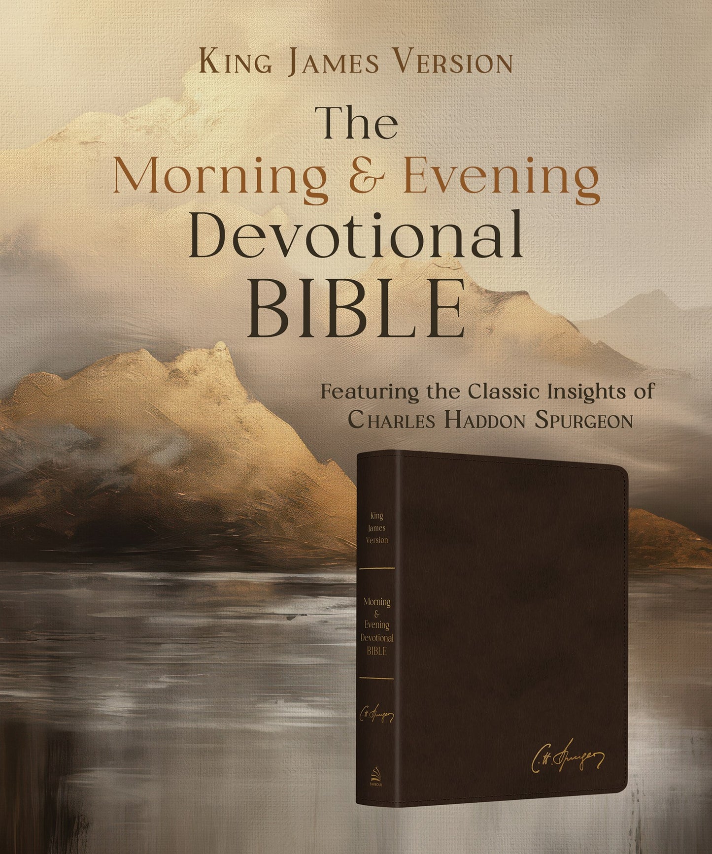 KJV The Morning & Evening Devotional Bible (Men's Cover)-Brown DiCarta Imitation
