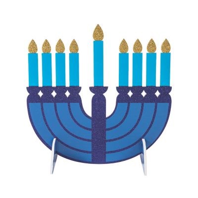 Toy-Menorah-Foam Centerpiece Craft (13" x 11" Assembled)